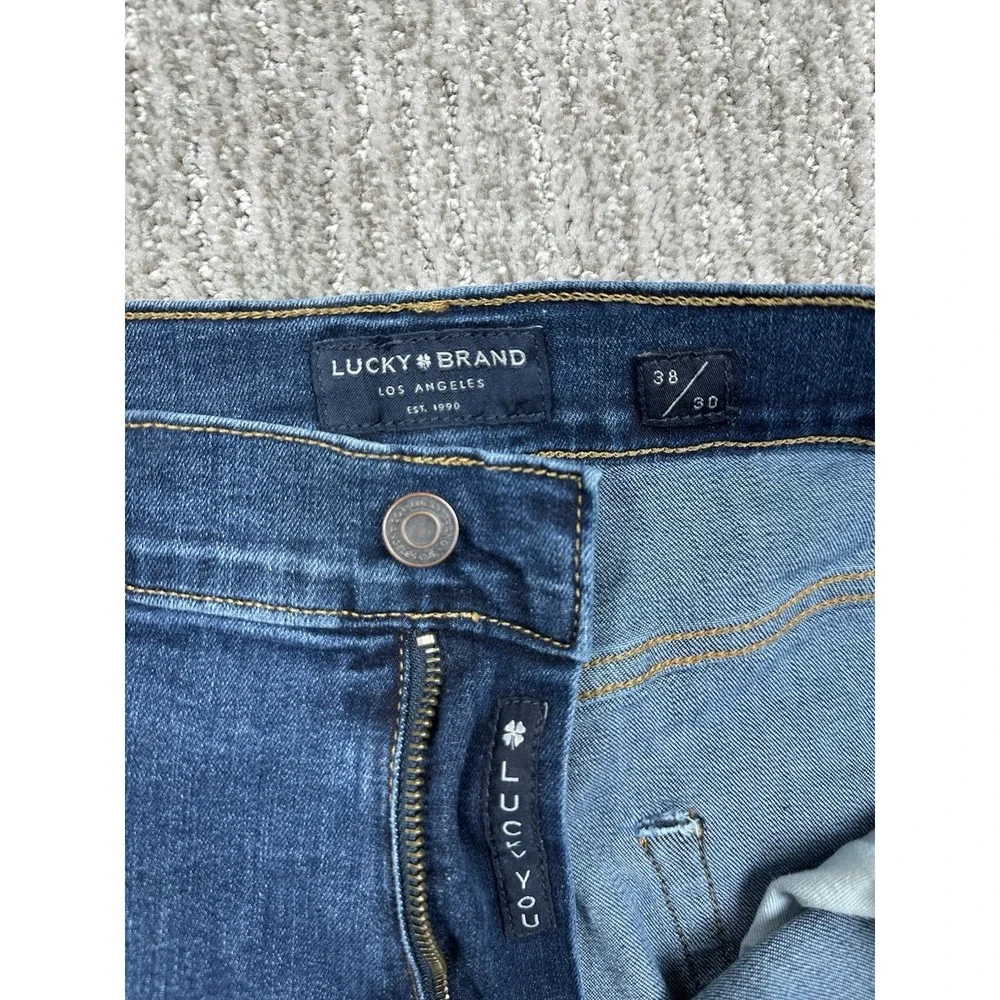 Lucky Brand 412 Athletic Slim Mens Blue Stretch Denim Jeans 38x30